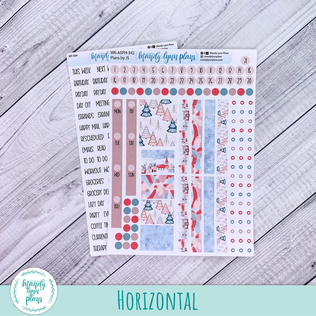 A5 Plans by Just Scribble Weekly Kit || Snow Day || 342