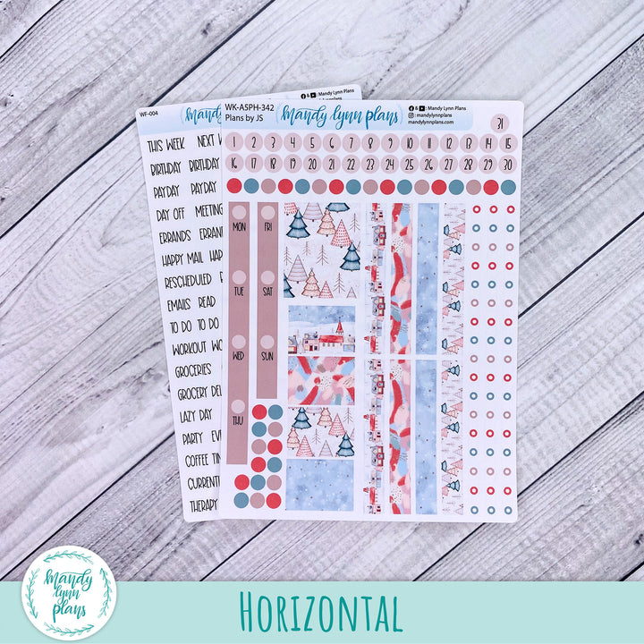 A5 Plans by Just Scribble Weekly Kit || Snow Day || 342