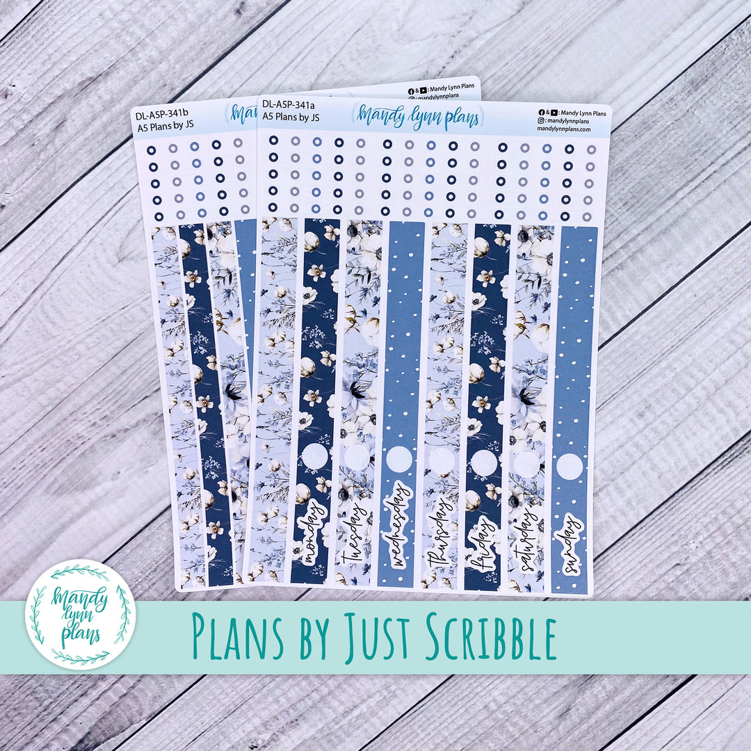 A5 Plans by Just Scribble Daily Kit || Winter Blues || DL-A5P-341
