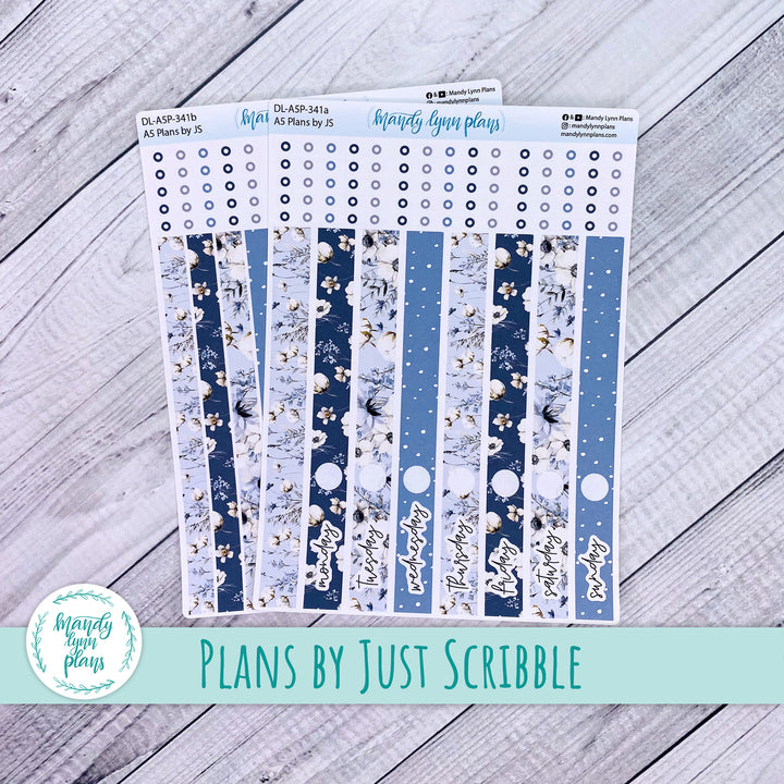 A5 Plans by Just Scribble Daily Kit || Winter Blues || DL-A5P-341