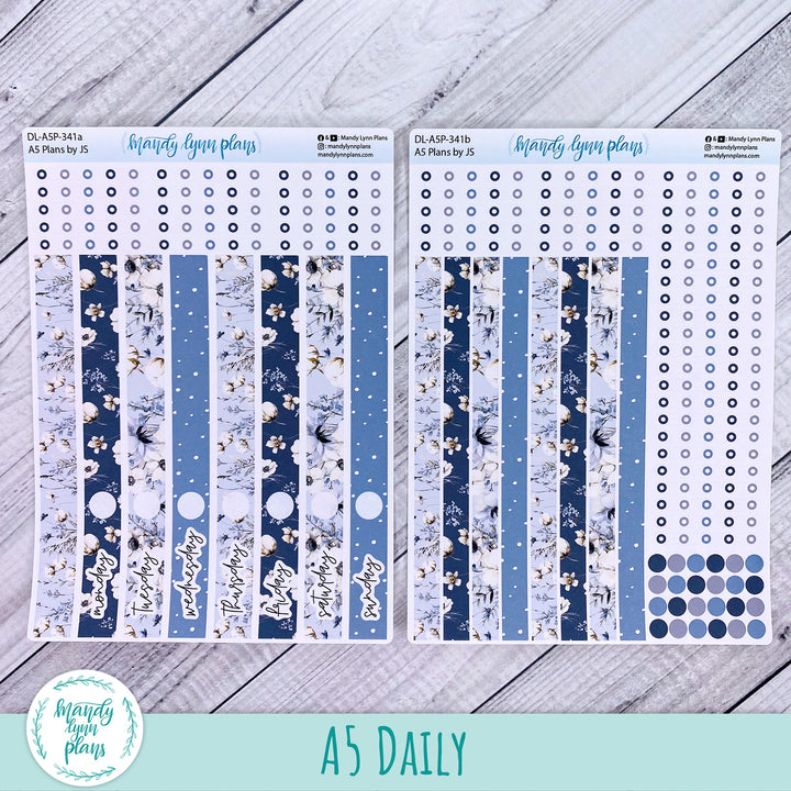 A5 Plans by Just Scribble Daily Kit || Winter Blues || DL-A5P-341