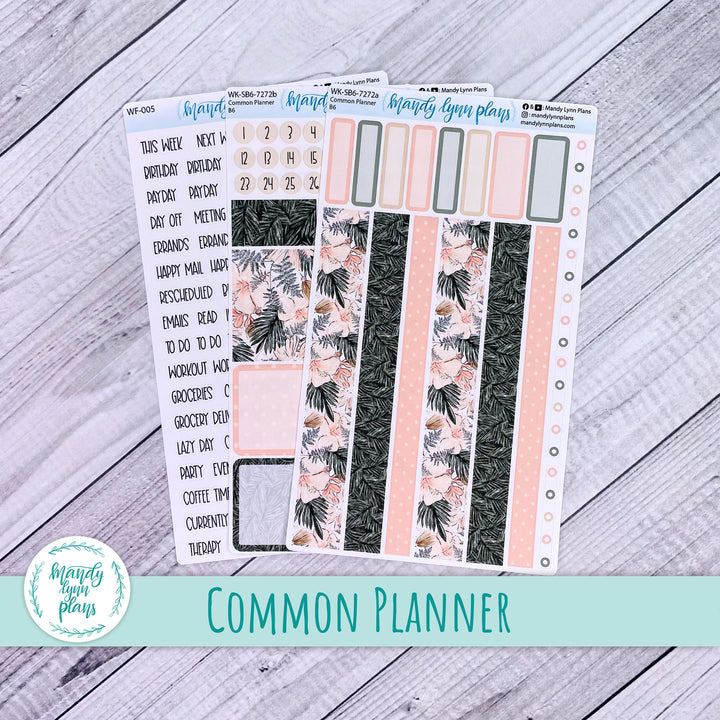 A5, B6, N1 & N2 Common Planner Weekly Kit || Hibiscus Blooms || 272