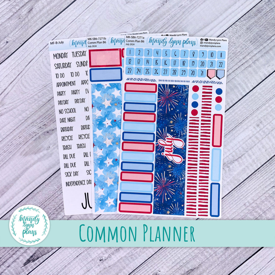 July 2024 Common Planner Monthly Kit || Stars and Stripes || 271