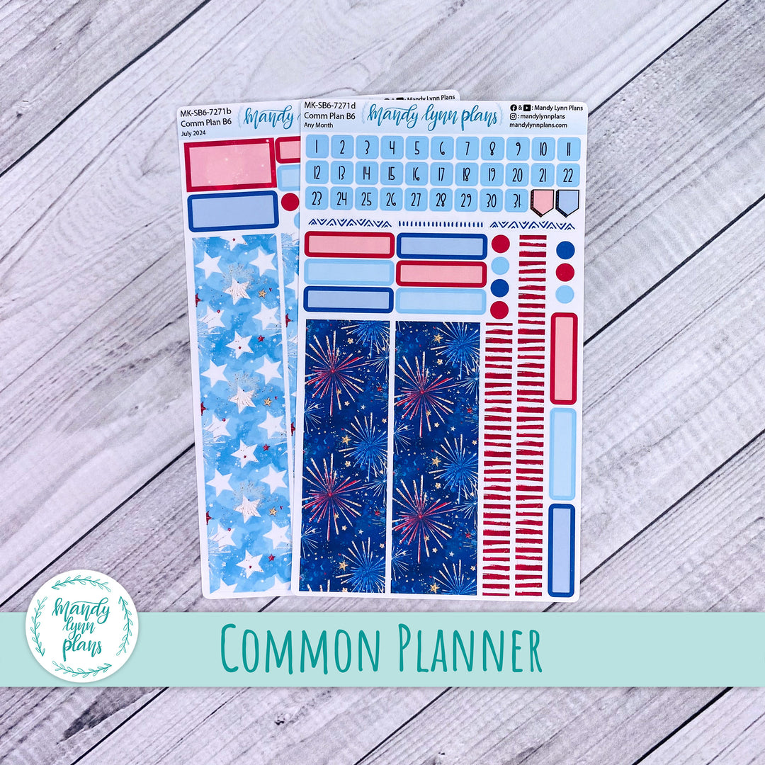 Any Month Common Planner Monthly Kit || Stars and Stripes || 271