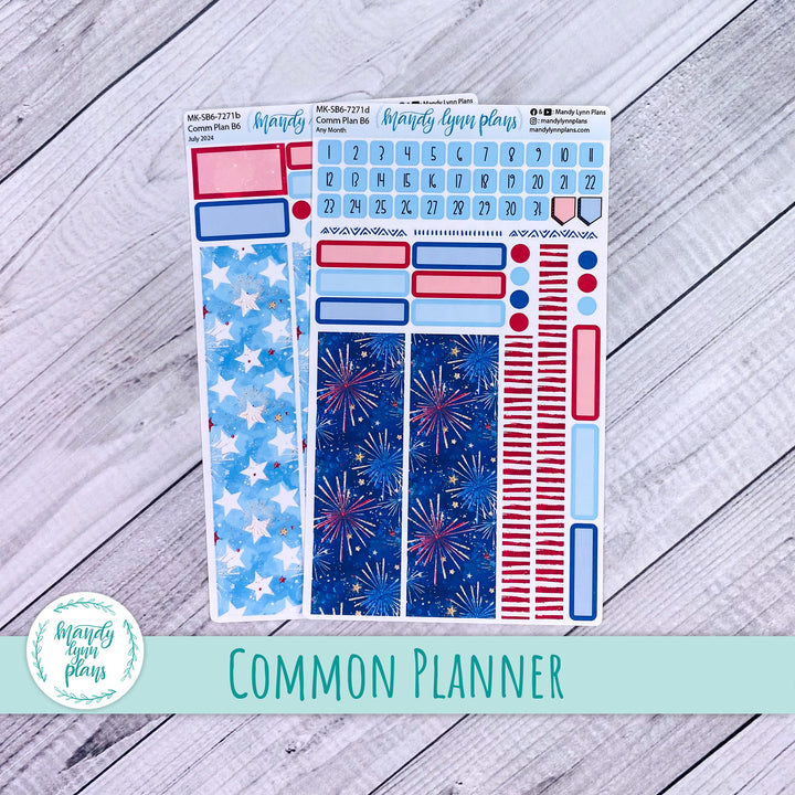 Any Month Common Planner Monthly Kit || Stars and Stripes || 271