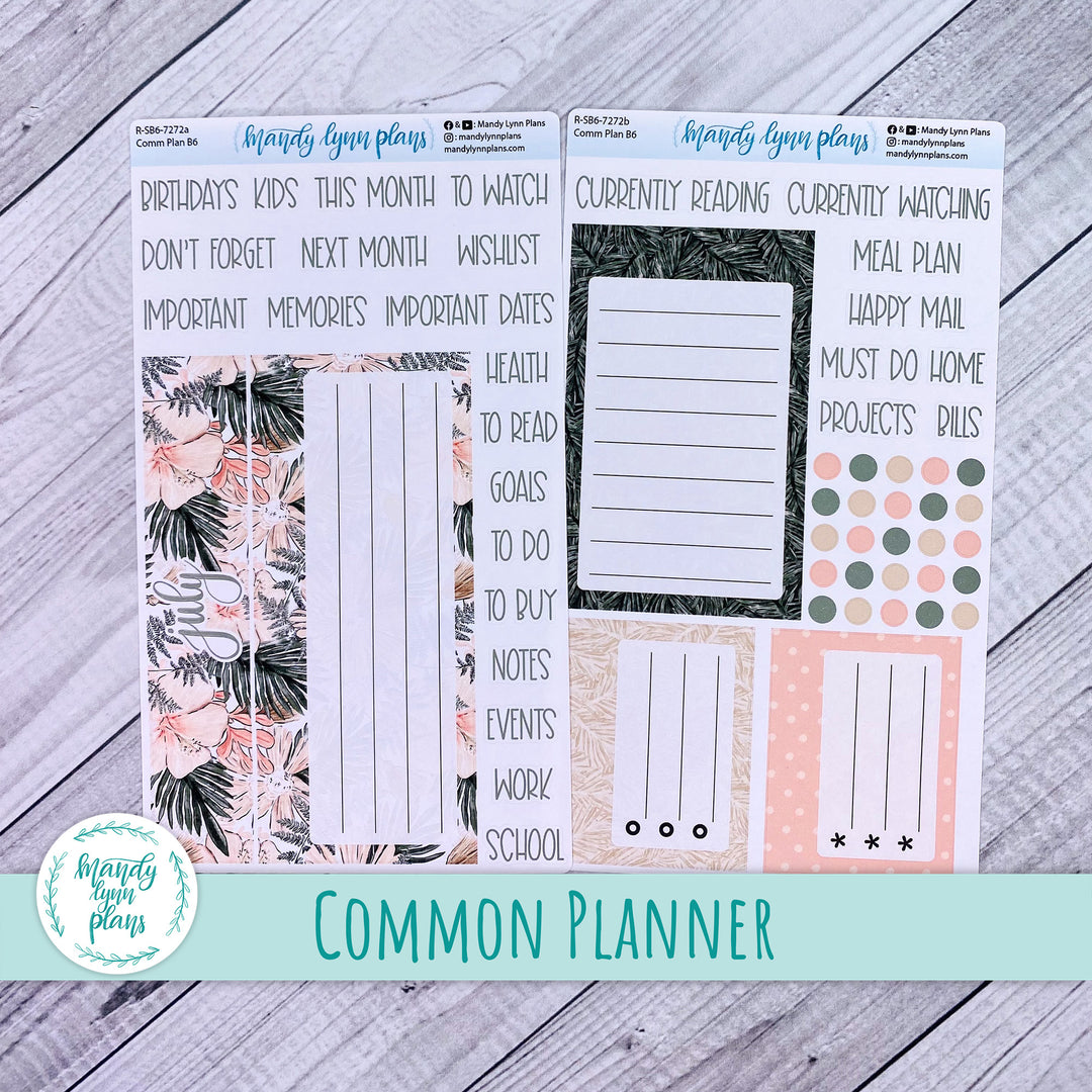 July Common Planner Dashboard || Hibiscus Blooms || 272