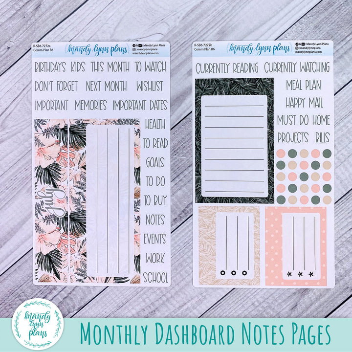 July Common Planner Dashboard || Hibiscus Blooms || 272