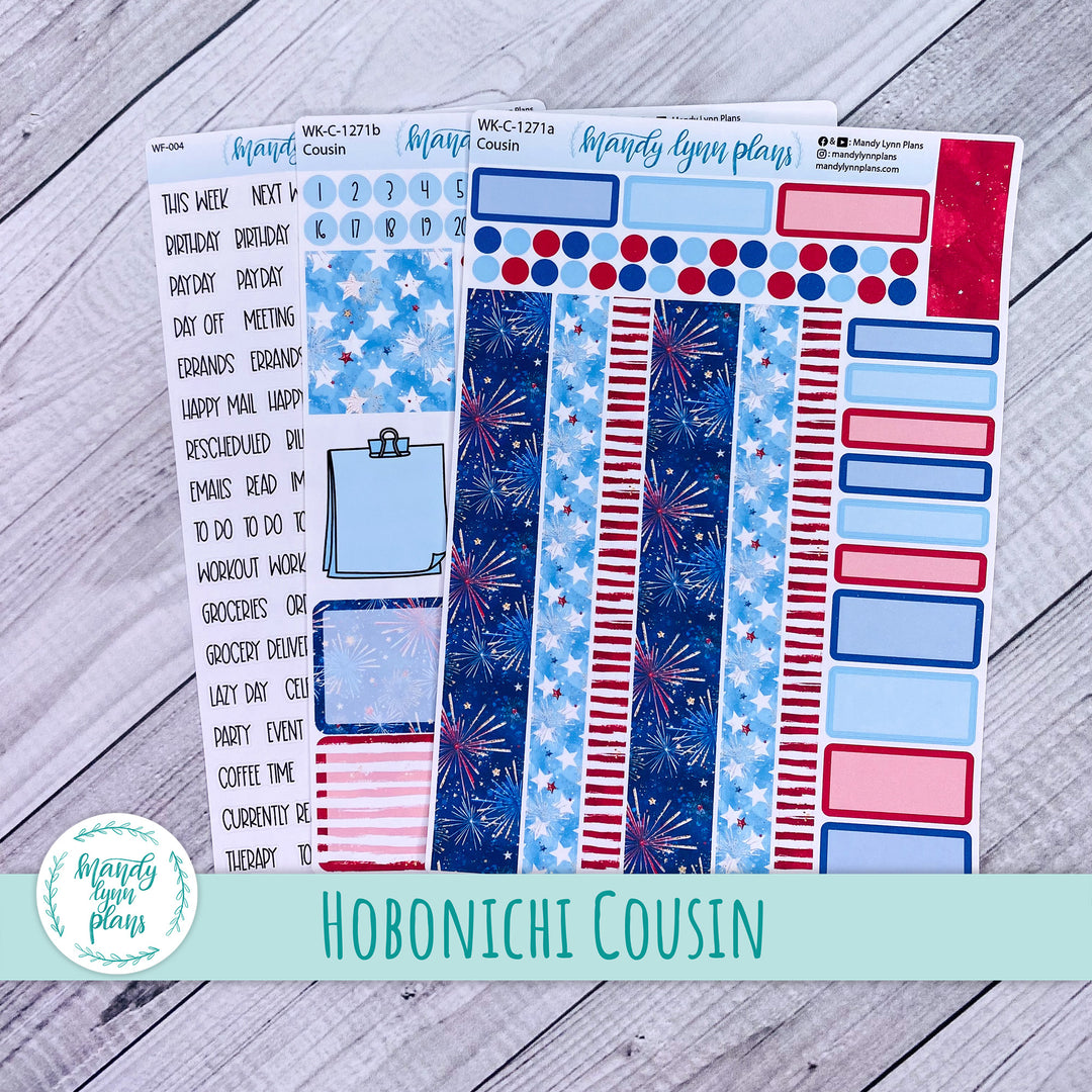 Hobonichi Cousin Weekly Kit || Stars and Stripes || WK-C-1271