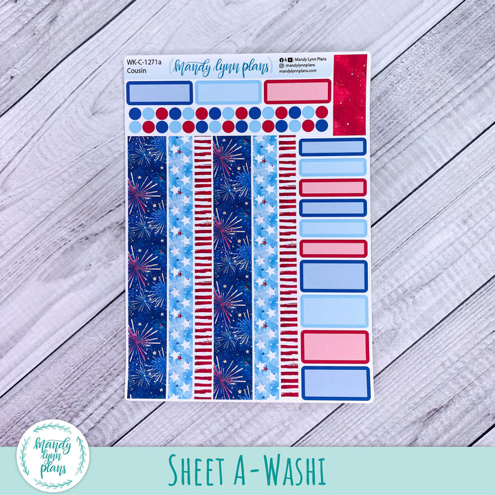 Hobonichi Cousin Weekly Kit || Stars and Stripes || WK-C-1271