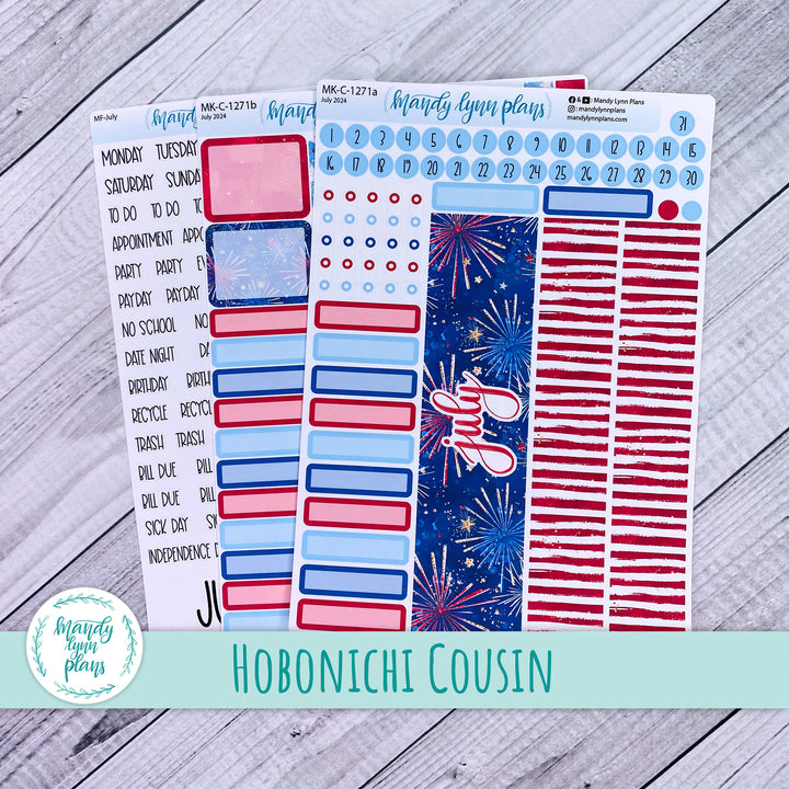 Hobonichi Cousin July 2024 Monthly || Stars and Stripes || MK-C-1271