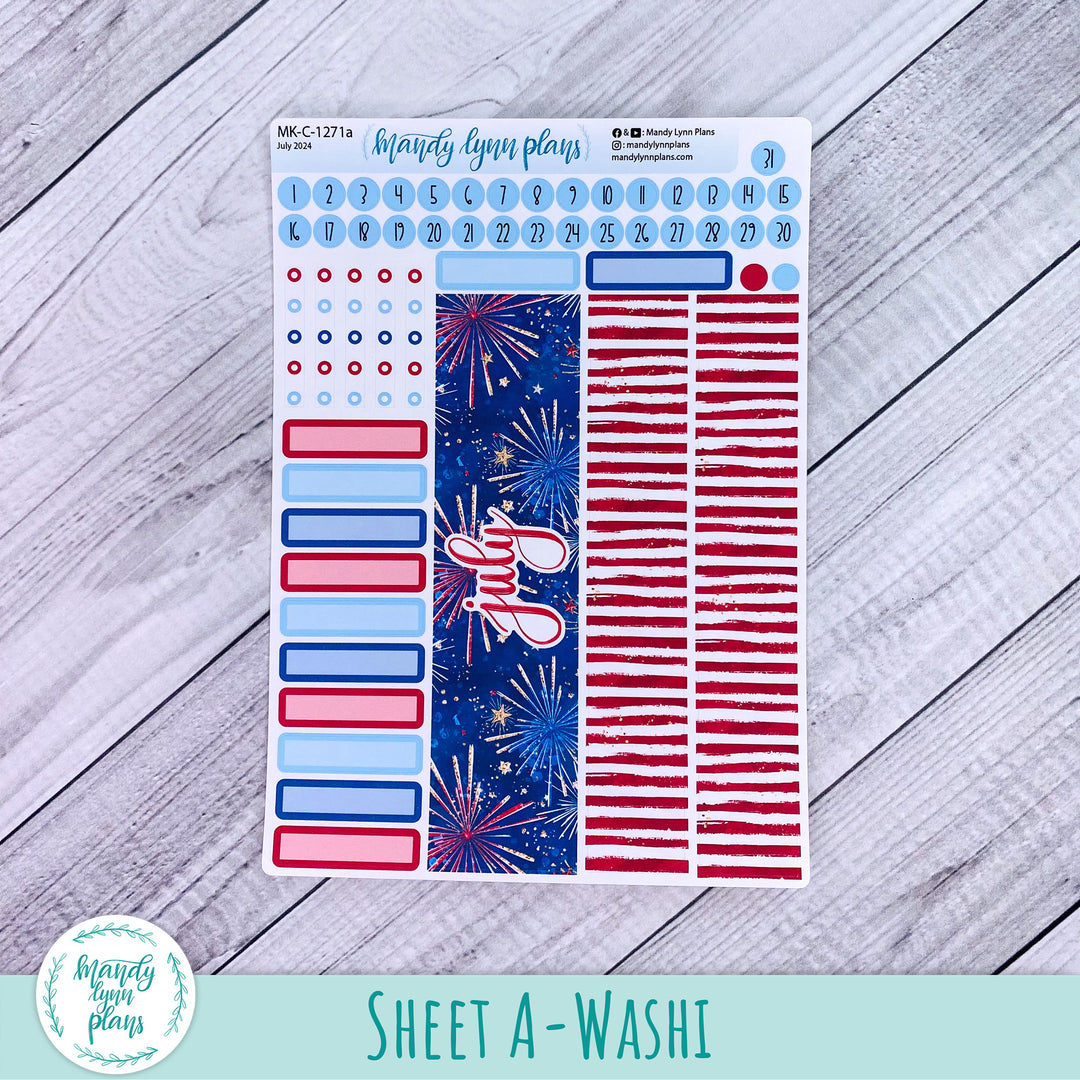 Hobonichi Cousin July 2024 Monthly || Stars and Stripes || MK-C-1271