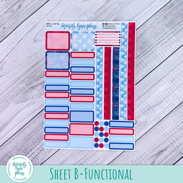 Hobonichi Cousin July 2024 Monthly || Stars and Stripes || MK-C-1271