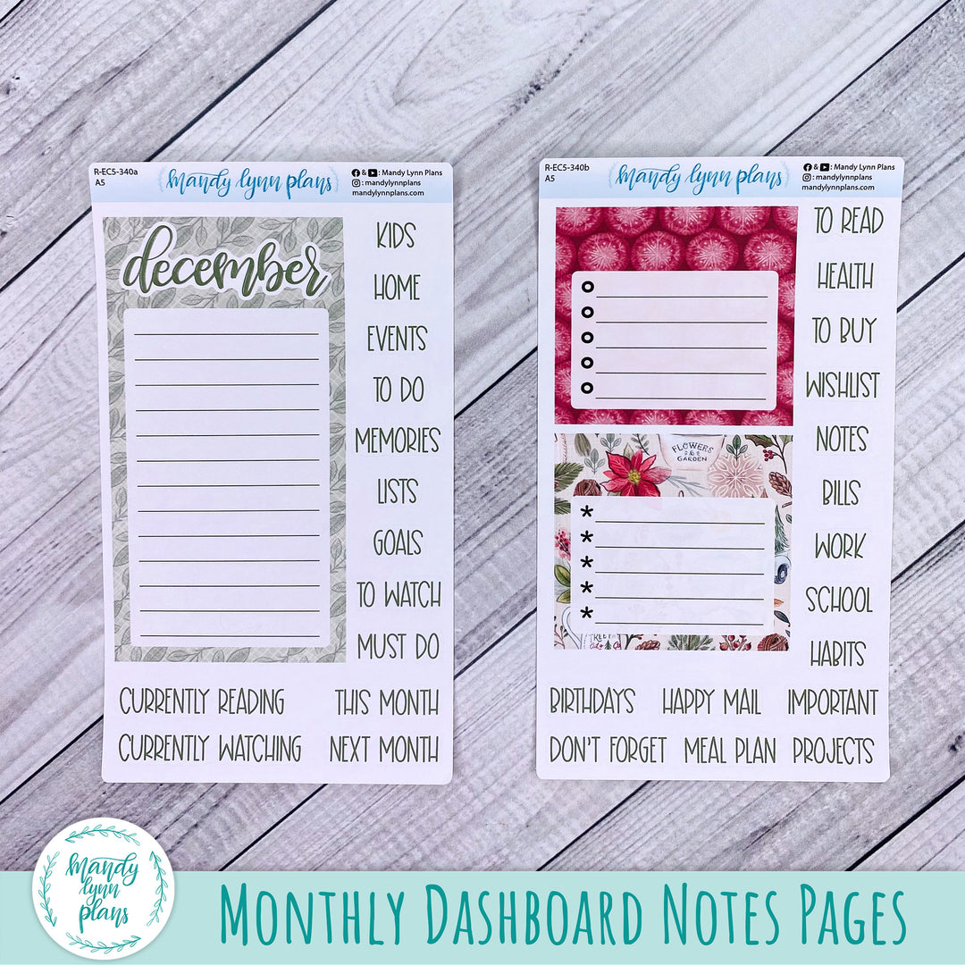 December EC A5 Dashboard Kit || Old Fashioned Christmas || R-EC5-340