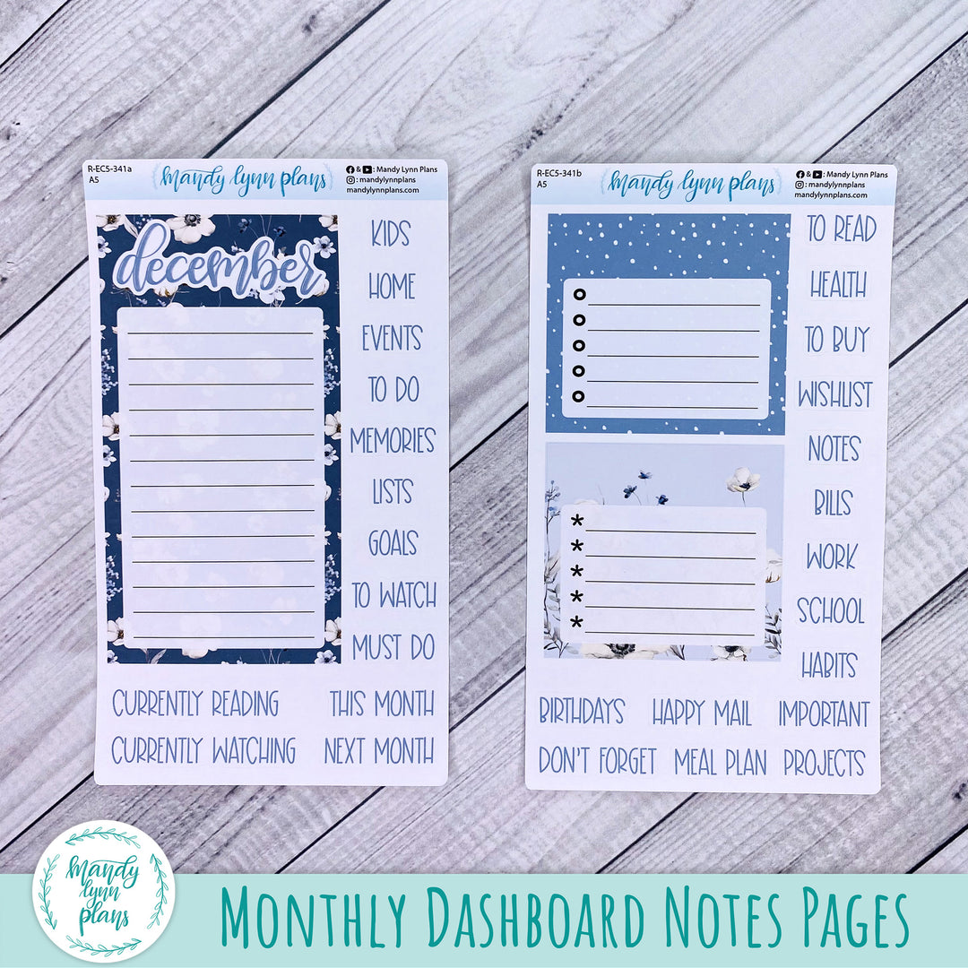 December EC A5 Dashboard Kit || Winter Blues || R-EC5-341