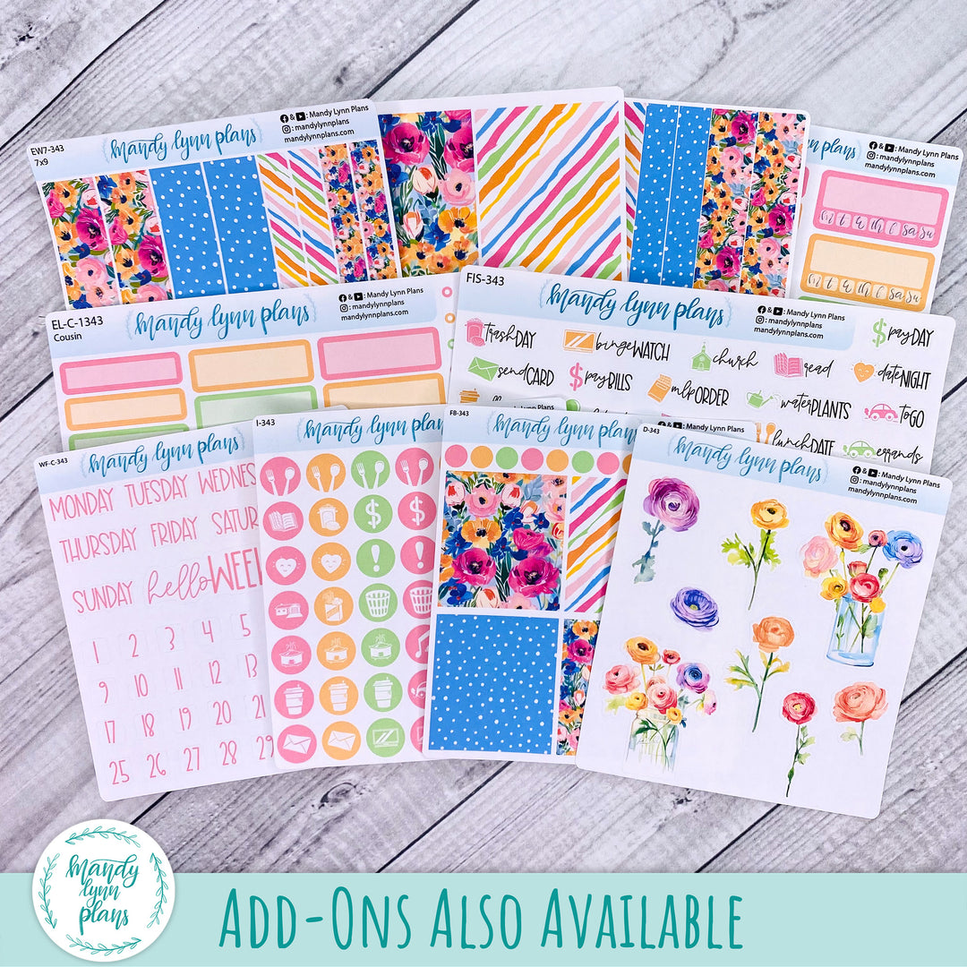 Weekly Kit || Sterling Ink Common Planners || Ranunculus || 343