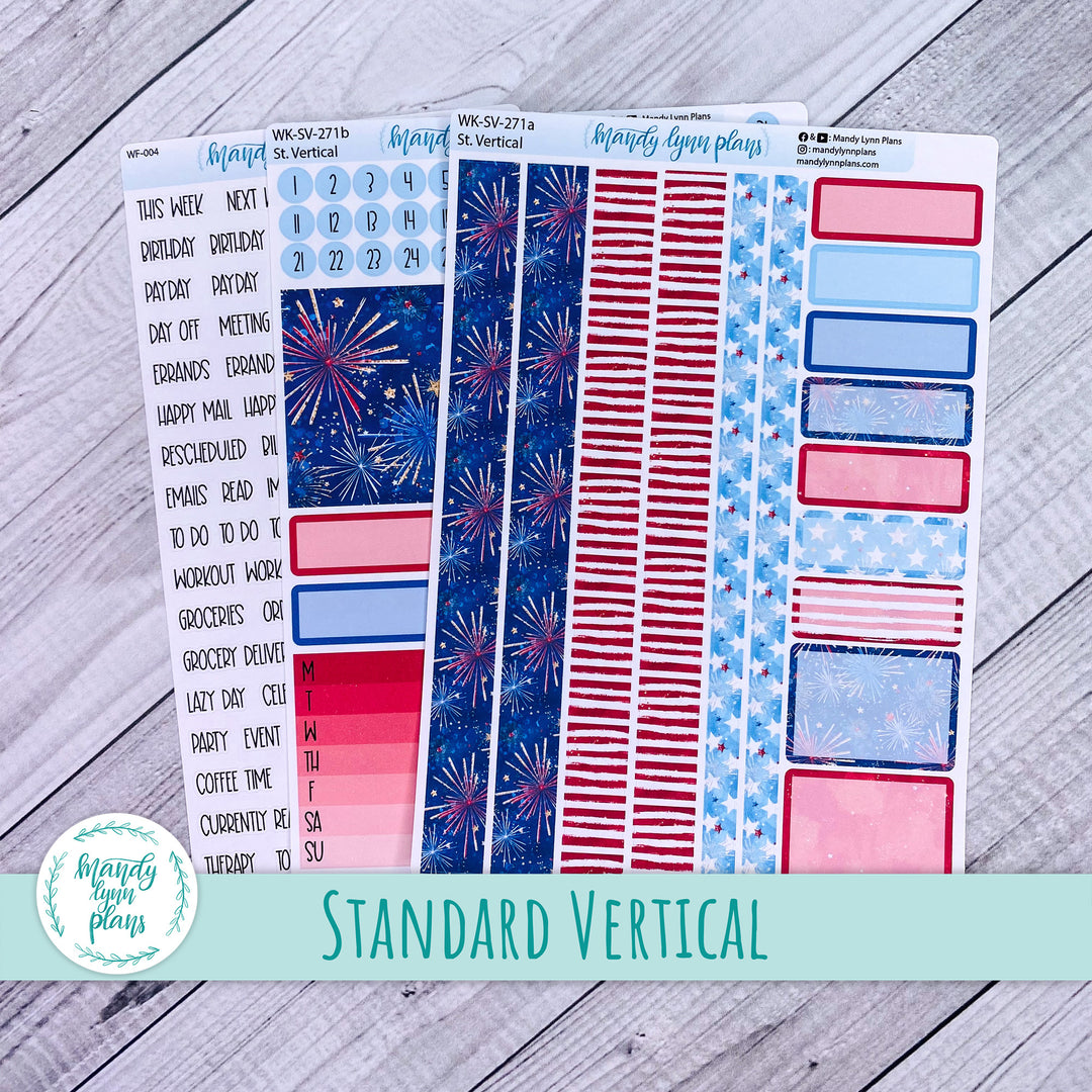 Standard Vertical Weekly Kit || Stars and Stripes || WK-SV-271