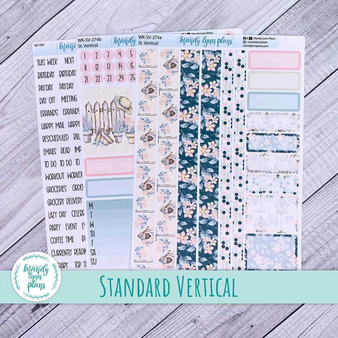 Standard Vertical Weekly Kit || Sunny Garden || WK-SV-274