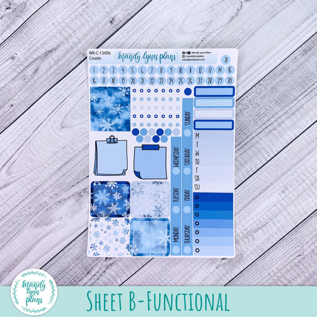 Weekly Kit || Hobonichi Cousin and Weeks || Snowflakes || 345