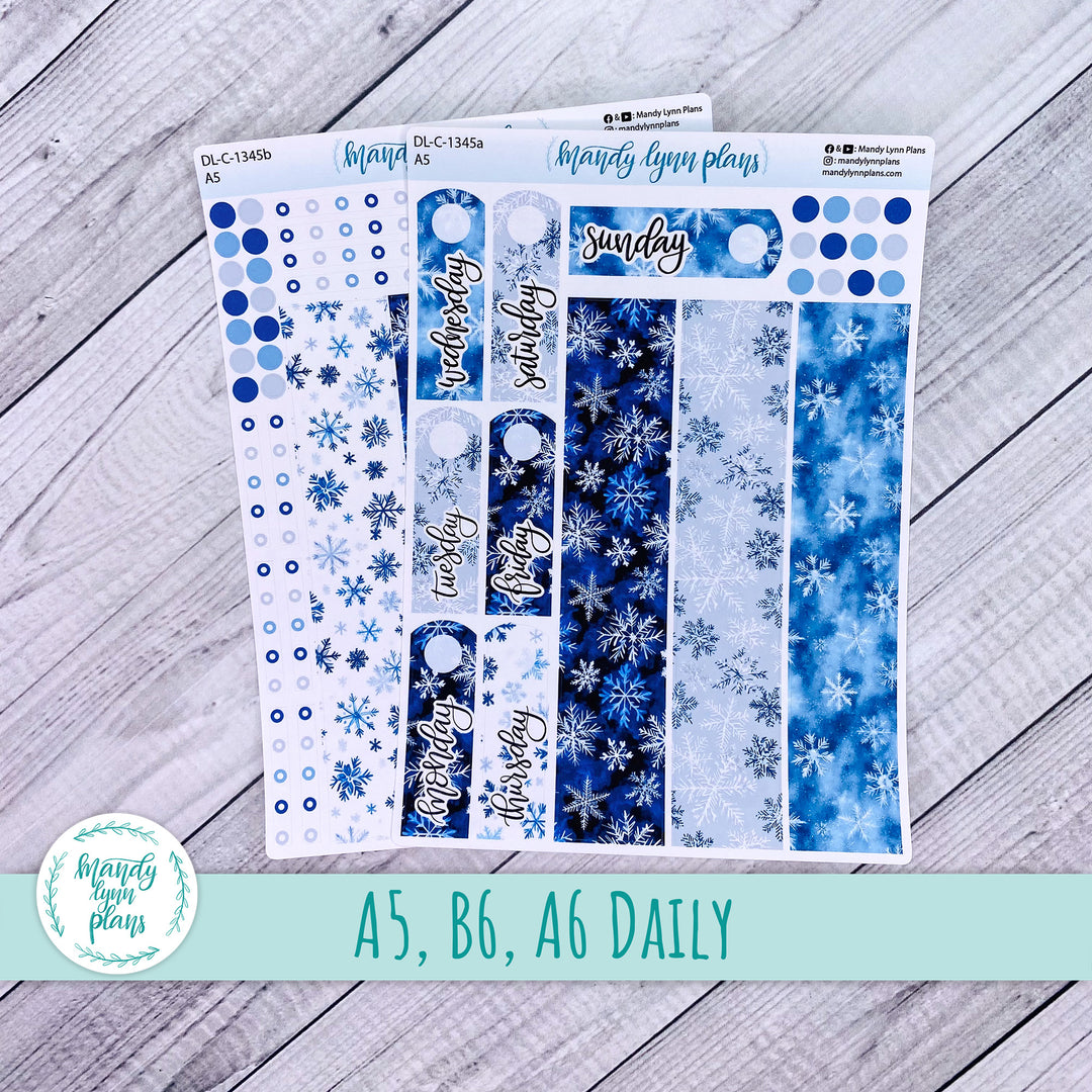 Daily Kit || A5, B6, A6 || Snowflakes || 345