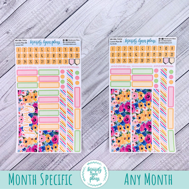 Monthly Kit || Sterling Ink A5, A5 Slim, B6, B6 Slim, N1, N2 Common Planner || Ranunculus || 343