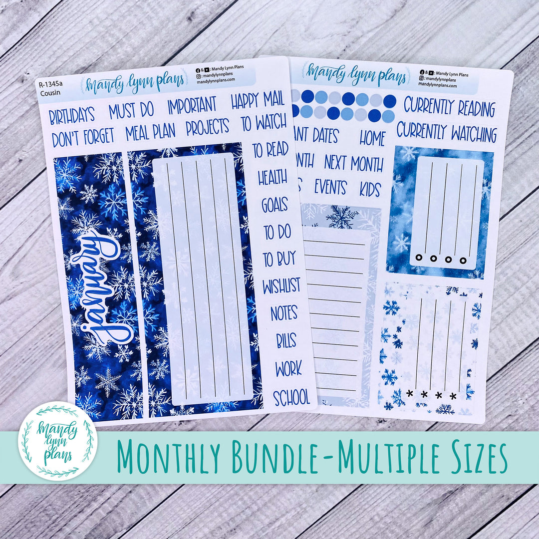 Dashboard Kit || Hobonichi, Common Planner, Wonderland 222, Plans by Just Scribble || Snowflakes || 345