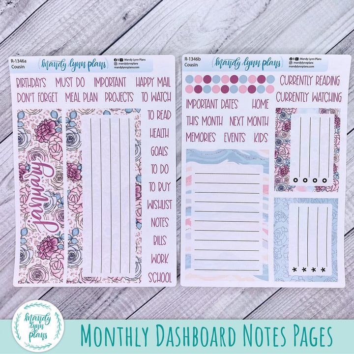 Dashboard Kit || Hobonichi, Common Planner, Wonderland 222, Plans by Just Scribble || Pretty Pastels || 346