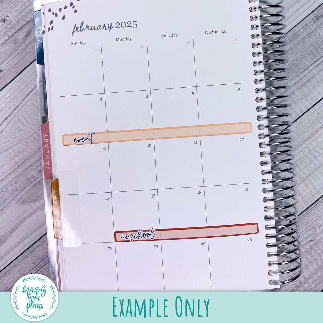 Multi-Day Labels || EC A5 and 7x9 Spiral Bound