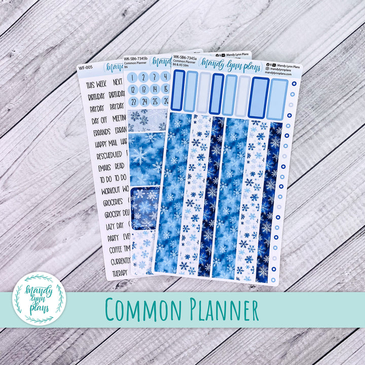 Weekly Kit || Sterling Ink Common Planners || Snowflakes || 345