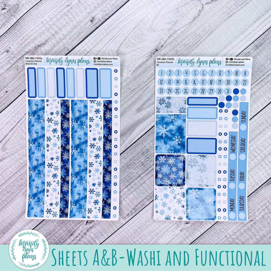 Weekly Kit || Sterling Ink Common Planners || Snowflakes || 345