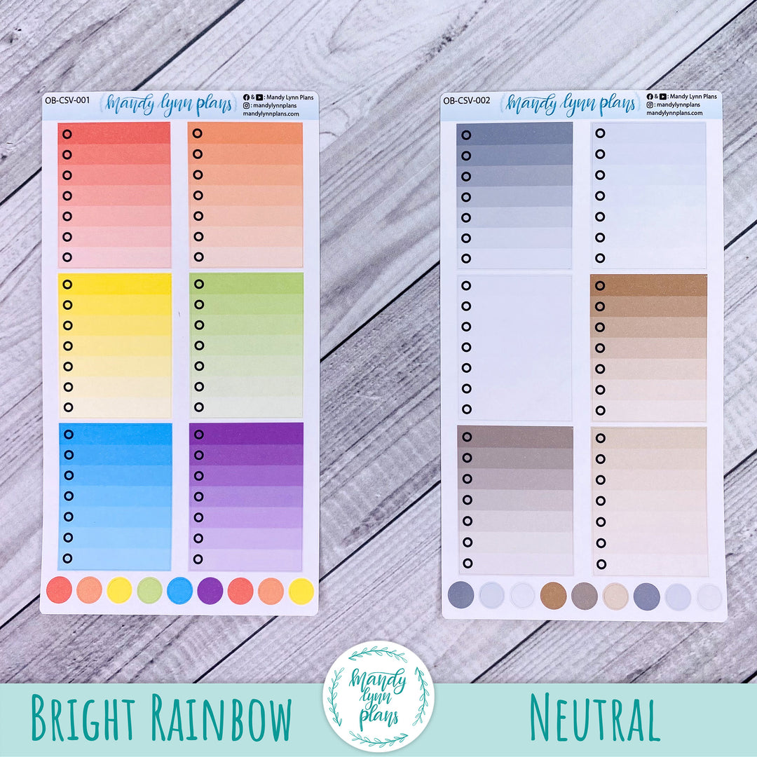 Standard Vertical Circle Ombre Boxes