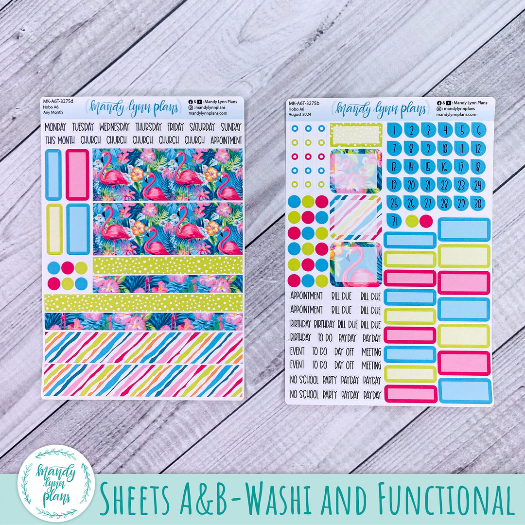 Any Month Hobonichi A6 Monthly Kit || Flamingos || MK-A6T-3275