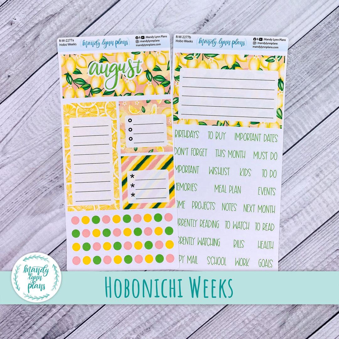 August Hobonichi Weeks Dashboard || Lemons || R-W-2277