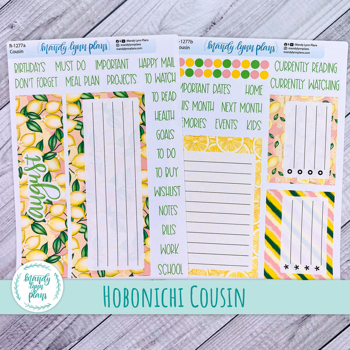 August Hobonichi Cousin Dashboard || Lemons || R-1277