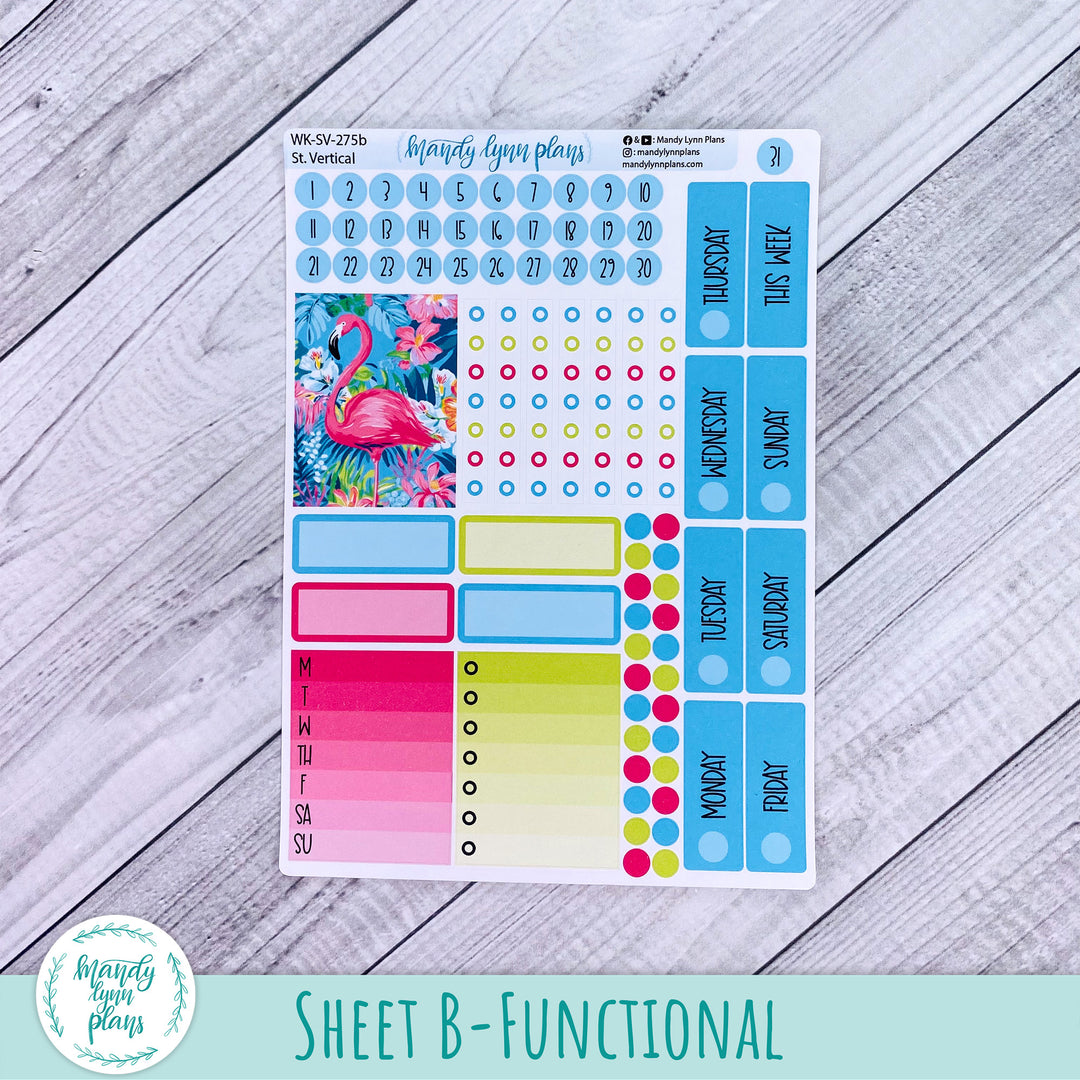 Standard Vertical Weekly Kit || Flamingos || WK-SV-275