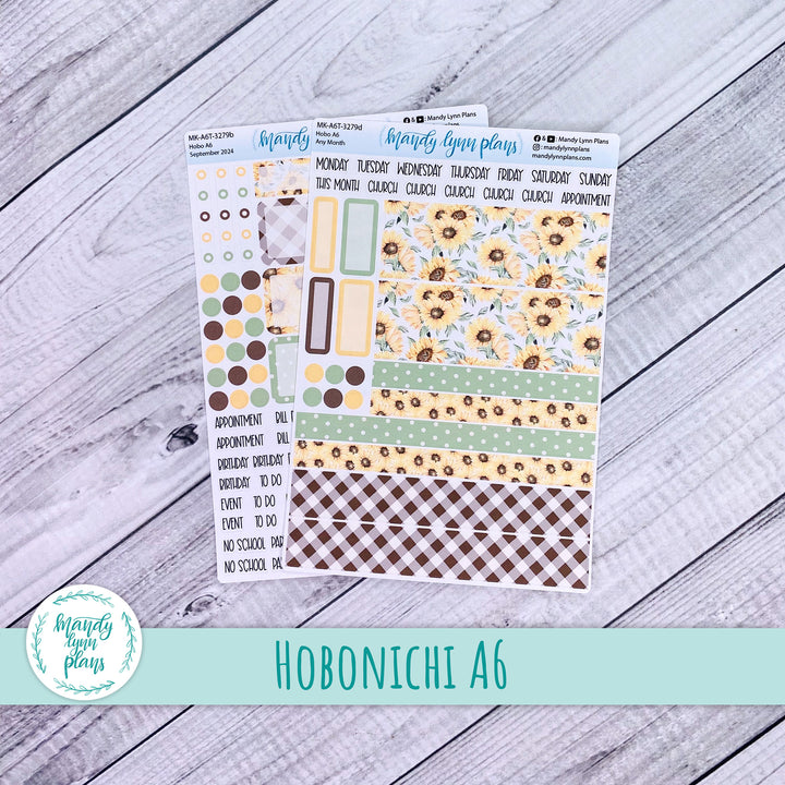 Any Month Hobonichi A6 Monthly Kit || Sunflower Patch || MK-A6T-3279