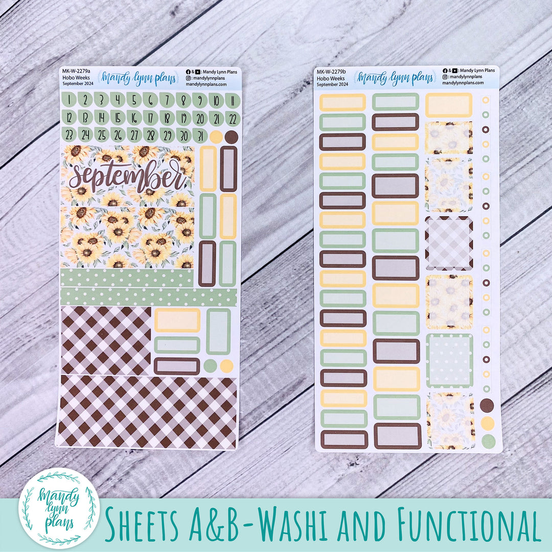 Hobonichi Weeks September 2024 Monthly Kit || Sunflower Patch || MK-W-2279