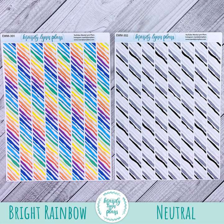 7x9 Striped Washi Strips