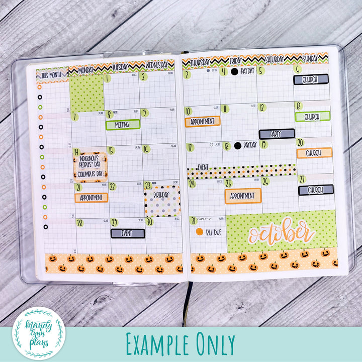 Hobonichi A6 October 2024 Monthly Kit || Pumpkin Floral || MK-A6T-3285