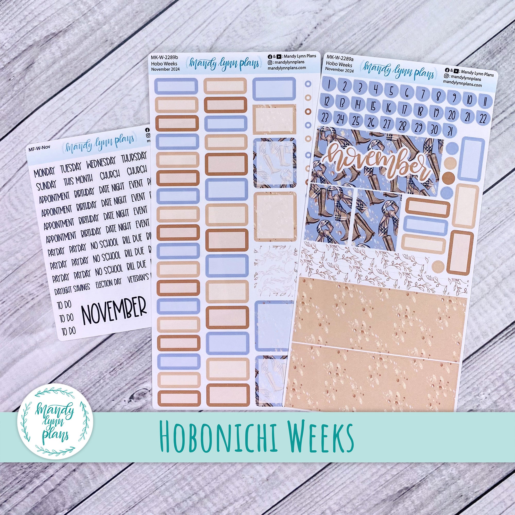 Hobonichi Weeks November 2024 Monthly Kit || Fall Boots || MK-W-2289 ...