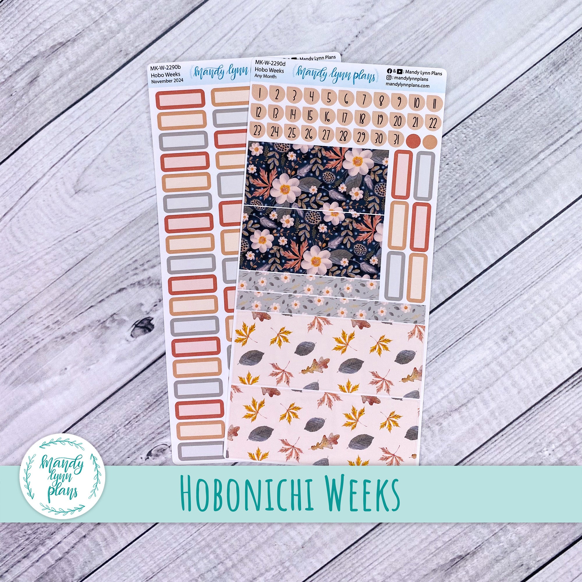 Any Month Hobonichi Weeks Monthly Kit || Hello Fall || MK-W-2290 ...