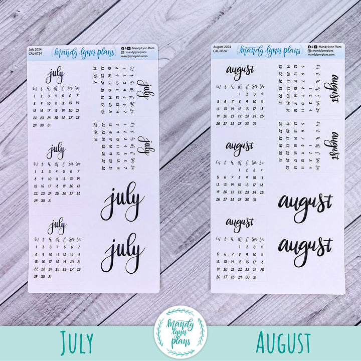 2024 Monthly Calendars || Monday Start