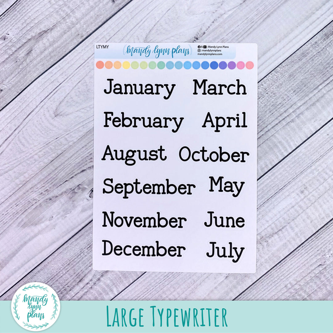 Months of the Year Scripts