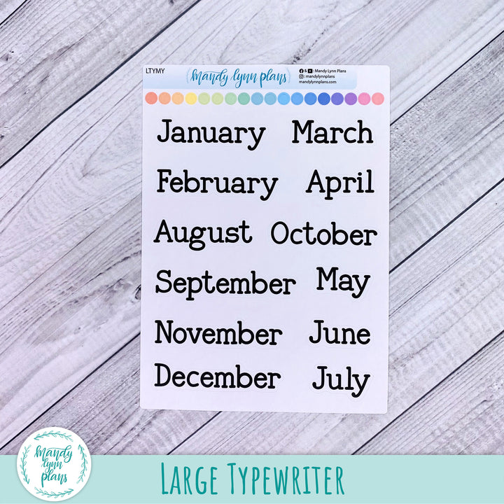 Months of the Year Scripts