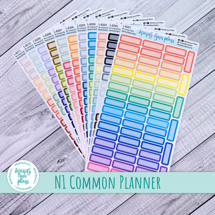 N1 Common Planner || Skinny Labels