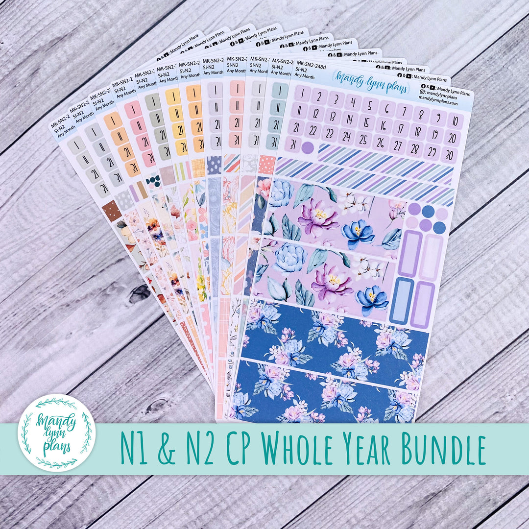 Whole Year Bundle || 3 Design Options || 12 Any Month Kits || N1 & N2 Common Planner