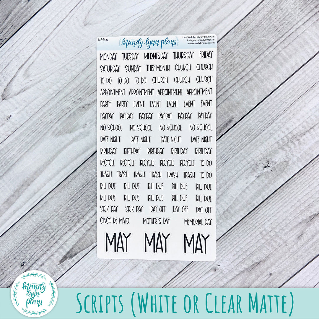 May Monthly Scripts