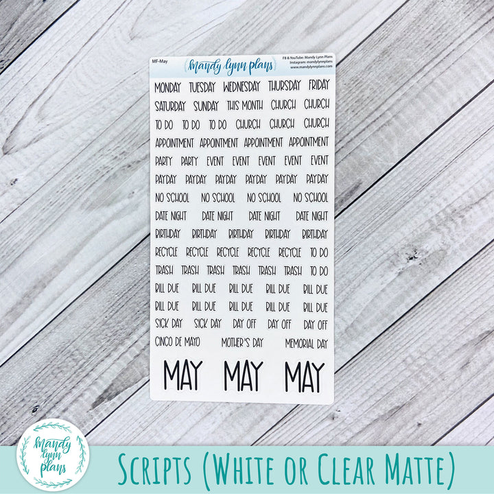 May Monthly Scripts