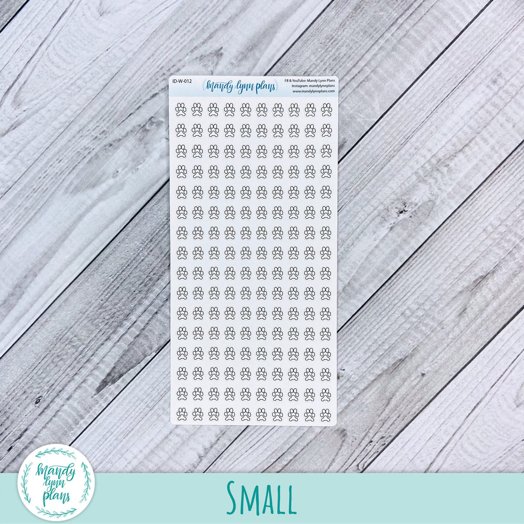 Paw Print Icon Doodles || ID-012