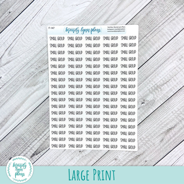 Small Group Scripts || 147