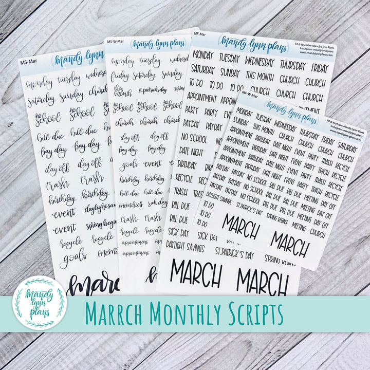 March Monthly Scripts